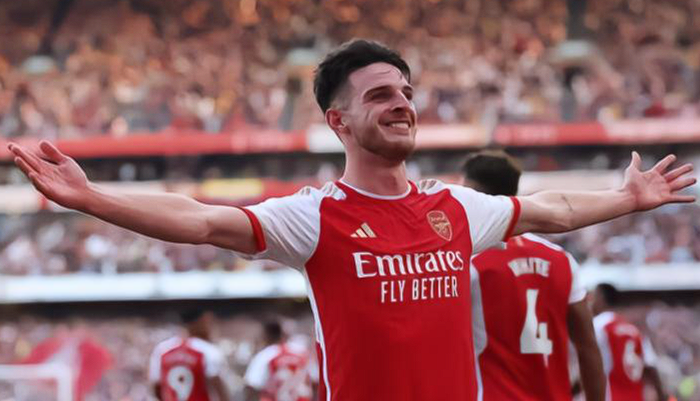 阿森纳4-0大胜利兹联终结三轮不胜，赖斯发视频与球迷共庆并展